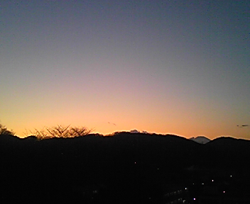 今日の夕日です！