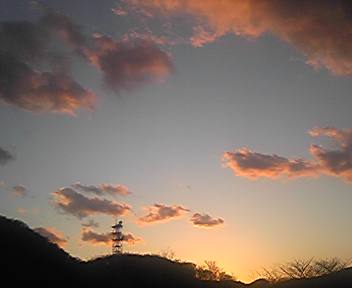 今年最後の夕日